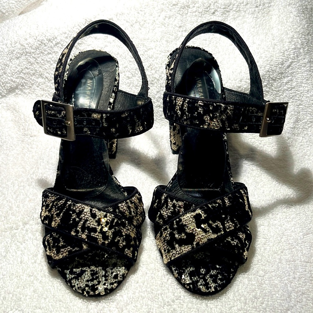 Ava & aiden shoes black and sequence